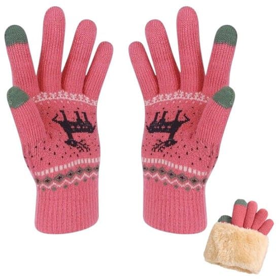 Vinterhandsker - Cykelhandsker - Touchscreen-handsker - Julehandsker - Varme handsker - Damehandsker - Skihandsker - Pink