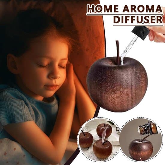 stykker - Duftende træ - Diffuser til æteriske olier - Aromaterapi diffuser - Æblepynt - Duftende pynt - Boligindretning - Brun - 4,5 x 3,7 cm