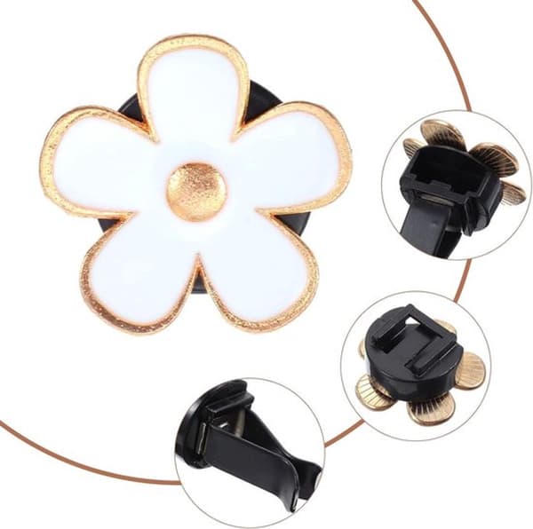 Bilduftfriskerclips - Blomsterdesign - Aromaterapi duft - Sæt med 6 - Biltilbehør til interiør