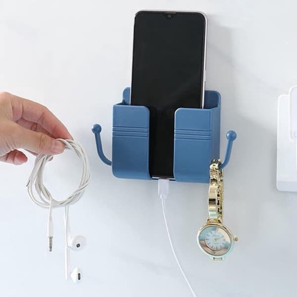 Väggmonterad telefonhållare organiseringslåda sovrum (5 stycken)