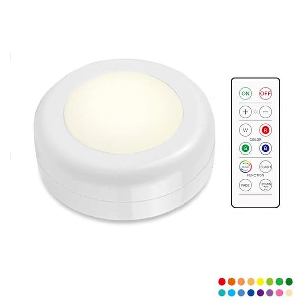 LED-spotlight med fjärrkontroll, 3-pack
