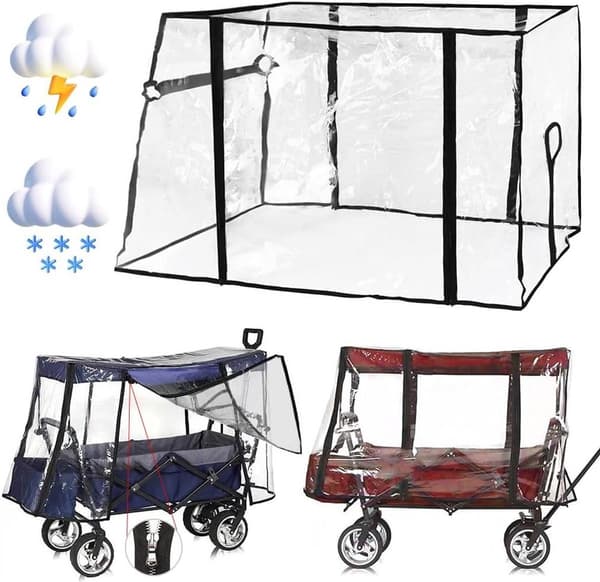 Regnskydd för vagn - universal - transparent