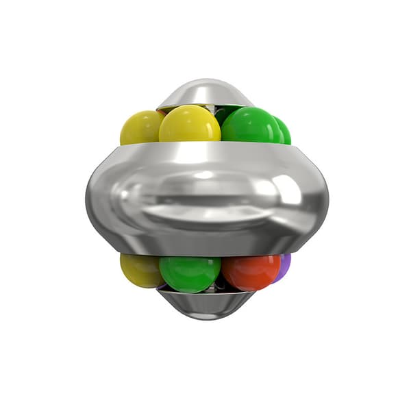 Magic Cube Decompression Psychedelic UFO Marble Cube Spinning Beans (Hopea, 50mm)
