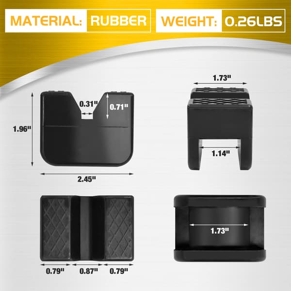 Pallbockar, universal gummiadapter för pallbock, skydd för svetsfogar, 2-pack