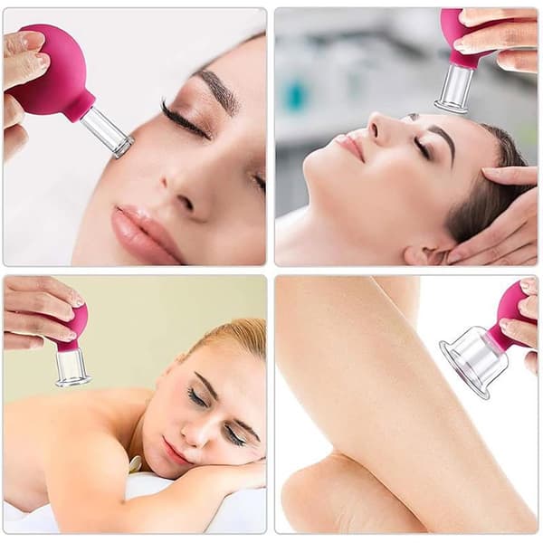 Cupping Sæt - Ansigts Cupping - Ansigts Cupping Sæt - Cupping Sæt Massage - Anti-Cellulite Terapi - Premium Kvalitet - 4-Dele