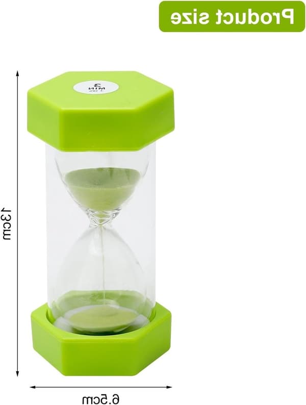 Timglas - 3 minuters timer - Kompakt och stötsäker design