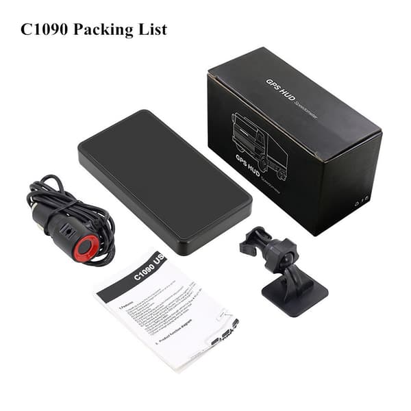 GPS speedometer, bil HUD, head-up display til bil, General Motors speedometer, sort