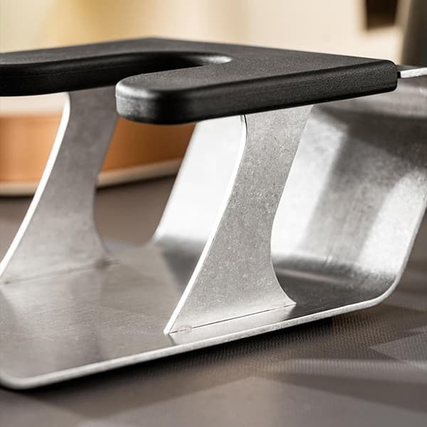 Kaffetamperstation - Holder til kaffetilbehør - Kaffeforberedelse - Rustfrit stål - 15,5 centimeter - Sølv