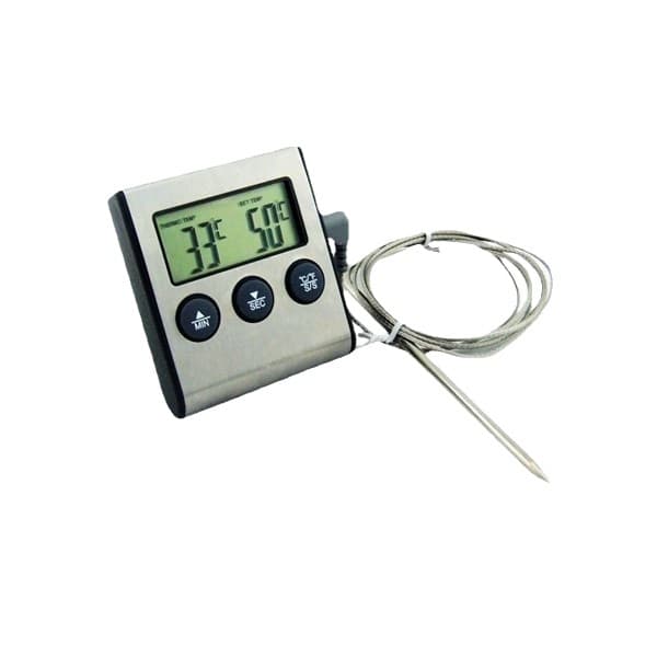 Digital kökstimer - Matttermometer - Med sond - Magnetisk baksida - Två inställningar - Stor display