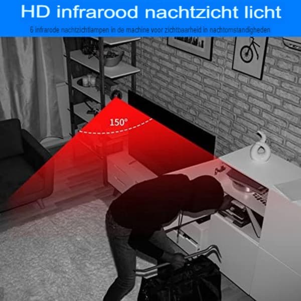CCTV-kamerasystem - Trådlös Wifi-säkerhetskamera - Utomhus Wifi-säkerhetskamerasats - Svart