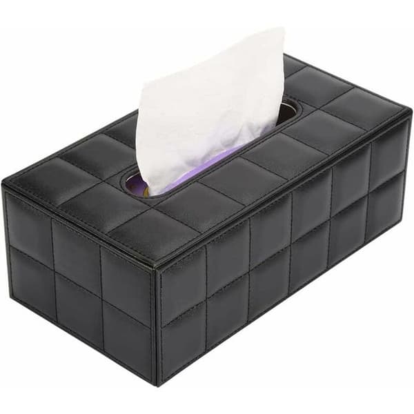 PU-læder tissuebokse, rektangulær tissue dispenser, tissueholder til hjem og bil