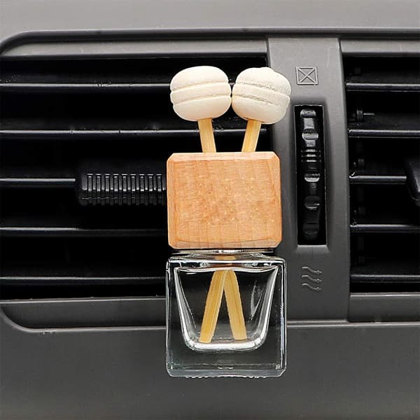 10-pack, 8 ml klar glasbilsluftfräschare med klämma och diffusor, tomma eteriska oljeparfymflaskor och diffusorventil