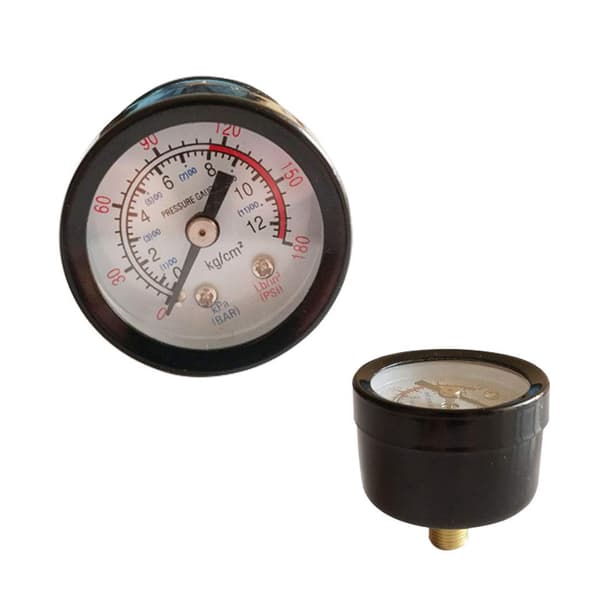 1/4\" Luftkompressor Trykregulator Pneumatisk Trykregulator, Trykreguleringsventil med Fitting 180psi 12bar (Trevejsventil)