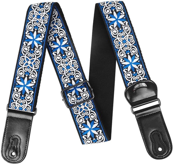 Professionell gitarrrem - Gitarrrem - Justerbar - Broderad - För Bas/El/Akustisk/Klassisk Gitarr