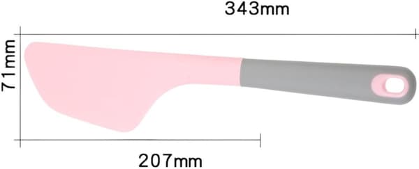 Silikone malerspatel - Bærbar silikonecremespatel - Til at sprede og glatte maling - lærred - smør - pink - 34×7.3cm