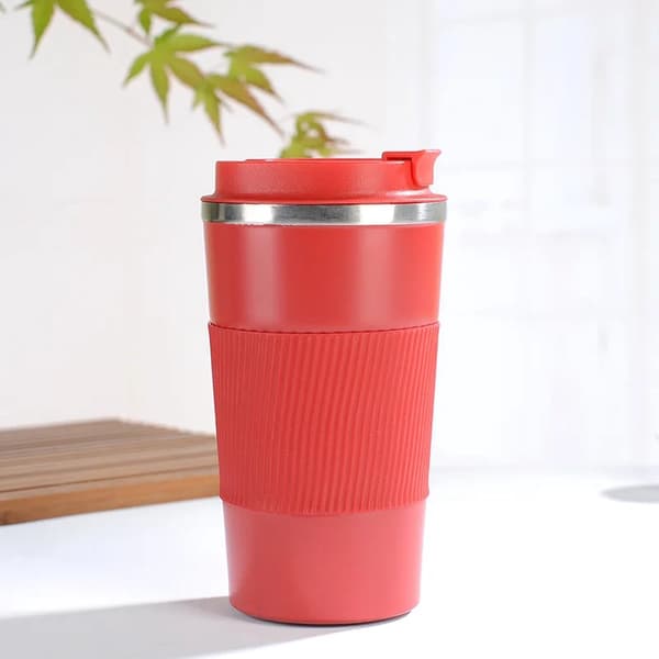 Termokop i rustfrit stål - Isoleret kaffekop - Sort - 380