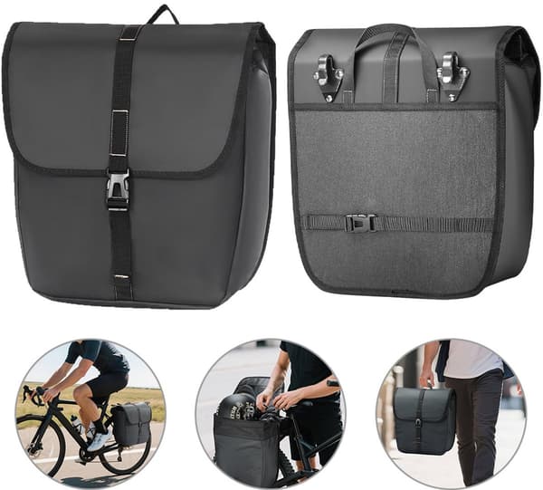 Enkel cykelväska - Vattenavvisande material - 20L - Grå - Cykelväskor