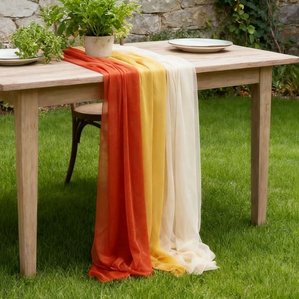 Bordslöpare 75 cm x 3 m, Bordslöpare, Tyg, Tyll, Boho-stil Bröllopsbordsdekoration, Dimblå