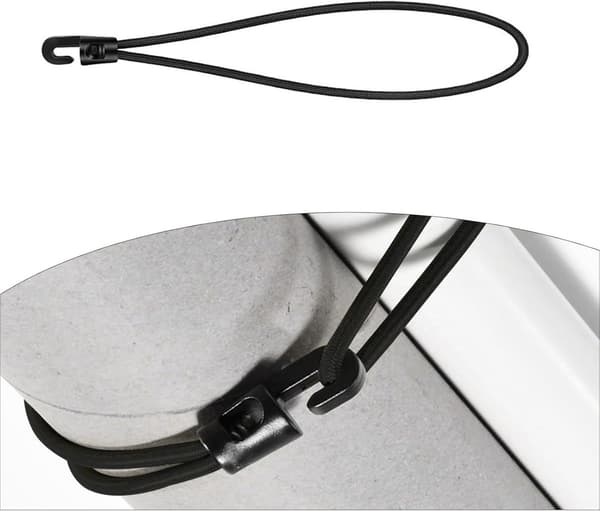 Spændegummi - 20 Stykker - Elastiksnor - PP + Polypropylen - Teltspænder - Teltelastik - Reb - Sort - 25cm - 20 Stykker