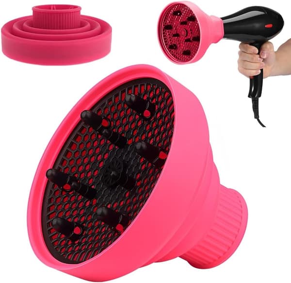 Diffuser-tilbehør - Universal hårtørrer krøllebørste - Multistyler - Pink