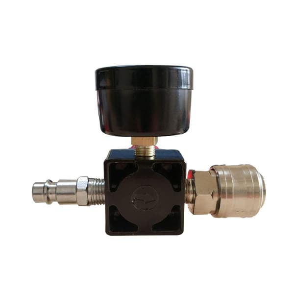 1/4\" Luftkompressor Trykregulator Pneumatisk Trykregulator, Trykreguleringsventil med Fitting 180psi 12bar (Trevejsventil)