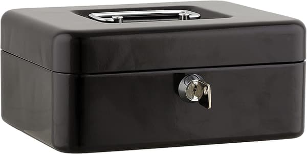 Pengeskuffe B 20 x H 9 x D 16 cm Sort