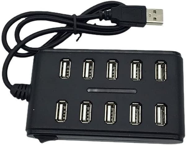10-ports USB 2.0 High Speed Multiple Splitter Adapter Forlængerkabel til bærbar PCB-interfaceenheder