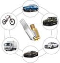 Adapter til bildækventiler, 3 messingpumper, adapterhovedclips, egnet til alle gevinddækventiler