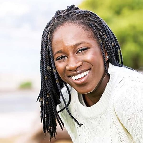 Solidchoice - Uppsättning med 40 flätade hårklämmor för dreadlocks