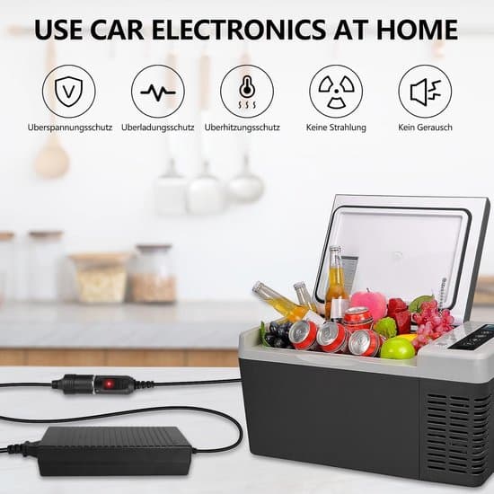 Bilstrømadapter - Konvertertransformator - Køleboks Dækpumpe - 120W 10A - 240V til 12V