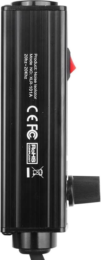Audio Ground Loop Isolator - Audio Støjundertrykker - Lydforbedring - Eliminerer Brummen - 2 Stykker - Sort