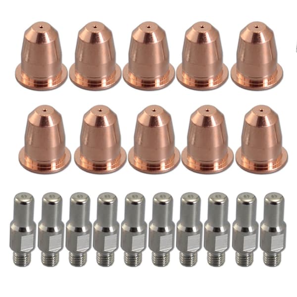 PR0110 Plasmaelektroder, PD0116-08 0,8 mm Plasmaspidsdyser til S45 Plasmaskærebrænder, 20 stk.