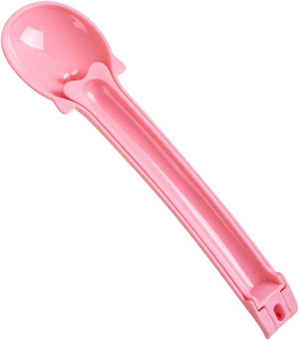 Katteklemme-ske, vådfoder til katte, foderske, kæledyrsfoder, ske, slikbar, vådfoder, flydende snack, foderske (pink)