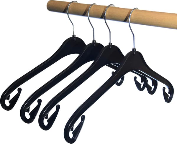 10-pack galgar i plast - 43 cm - svart