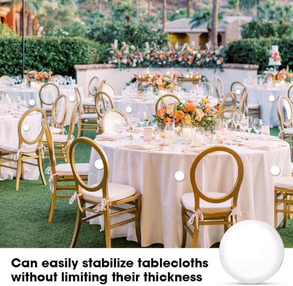 10 magnetiska dukvikter för utomhusbruk - extra kraftiga, rostfritt stål