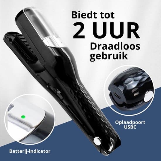 Split Ender - Split Remover - Inkl. tilbehør - Til spaltede spidser - Split End Trimmer - Sort - inkl. E-bog
