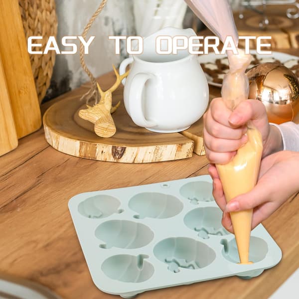 Set med 2, pumpakaksform, silikonformpresskit för högtids-, hem- och bröllopsbakning (pumpa)