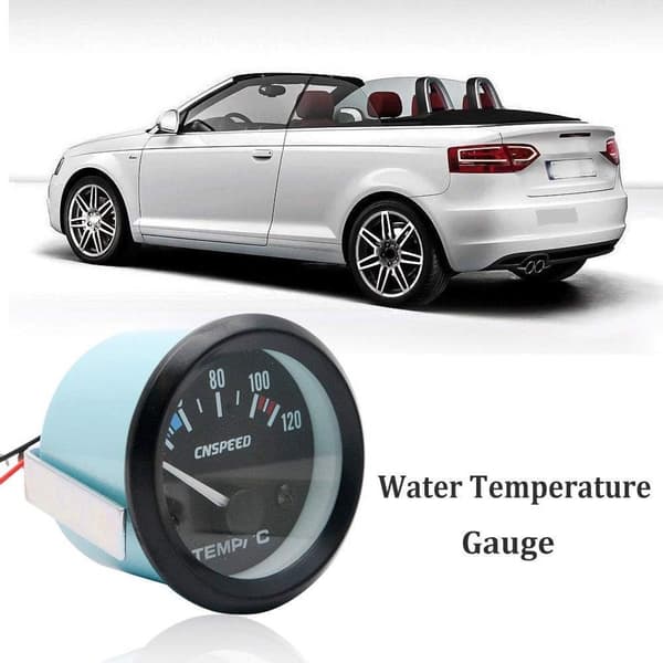 Vandtemperaturmåler - Bilmåler - Motorstyring - LED Digitalt Display - 52mm - Sort