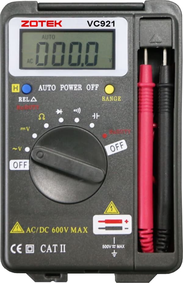 Digitalt multimeter - Auto-Scan Lommemultimeter - Multifunktionstester - DC - AC Spænding - Strømmodstandsmåling - VC921
