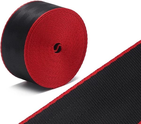 Sikkerhedssele Polyester/Nylon i sort/rød