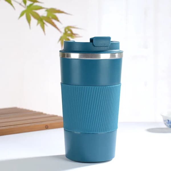 Termokop i rustfrit stål - Isoleret kaffekop - Grøn - 380