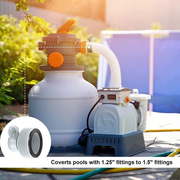 Poolslangadapter, 4-pack, Pumpadapter, 32 till 38 mm slangadapter B, Pooladapter för poolfiltreringssystem