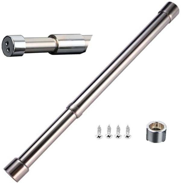 Justerbar Tøjstang – Kraftig – Rustfrit Stål – 47-80cm – Sølv