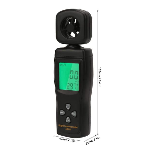 Vindhastigheds- og luftstrømstester, SMART SENSOR AS816 0,3-30m/s Mini Digital Anemometer