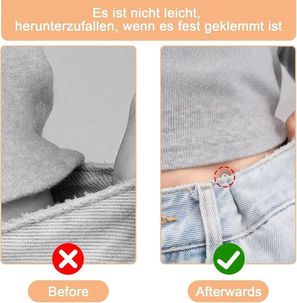 8x justerbara byxmidjereduceringsklämmor för en perfekt passform