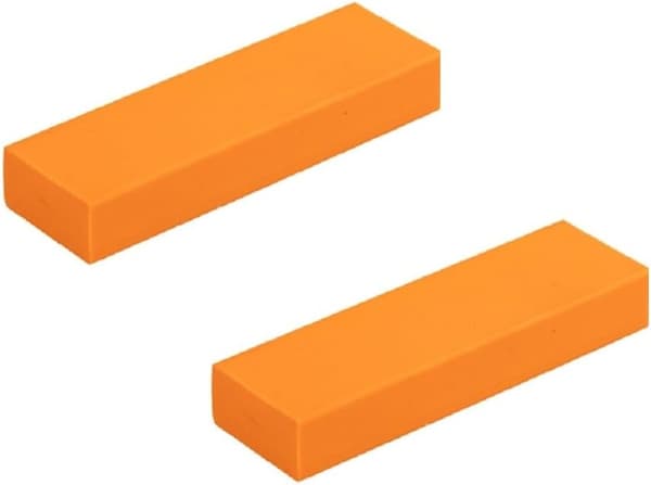 Rustfjerner i rustfrit stål 2 stk. - Magisk rustfjerner i rustfrit stål - Rustfjerner i gummi til køkken, badeværelse og husholdning - Orange