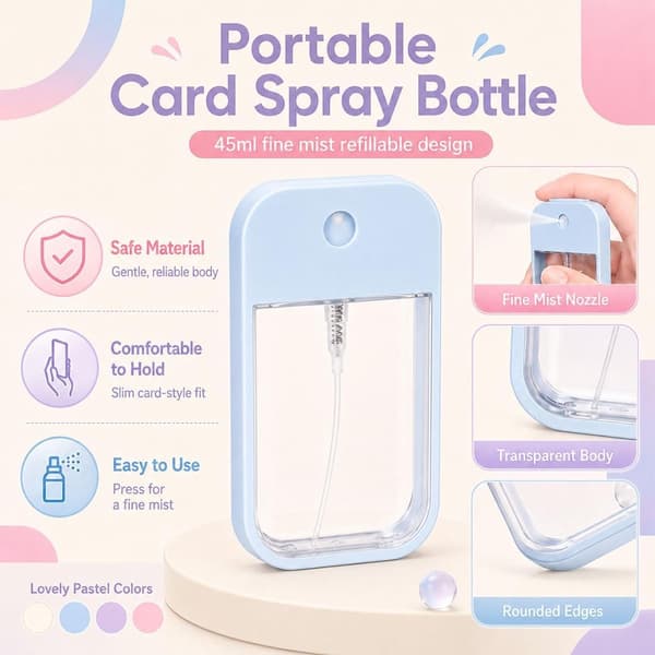 Påfyllningsbar Parfym Atomizer - 4 Delar - Parfym Atomizer - Reseflaskor 45 ml - Mini Parfymflaska - Blå - 4 Delar - 45 ml