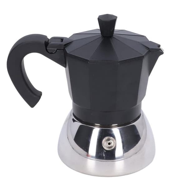 Praktisk og alsidig kaffemaskine i rustfrit stål