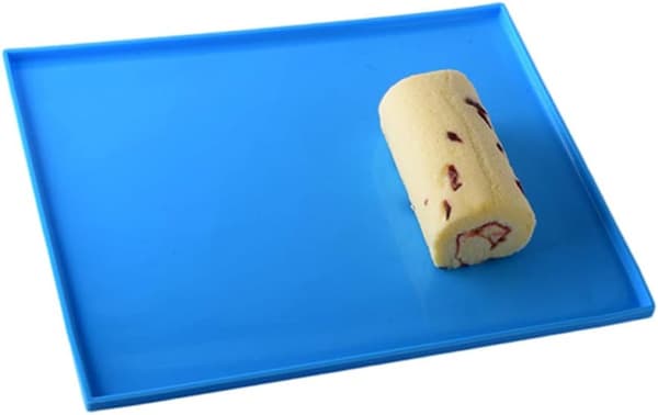 2-delt silikone kagerulleform - Non-stick bageunderlag - Multifunktionelt bageunderlag - Swiss Roll bagepladeform - Fleksibel - Blå - 10 & 12 tommer