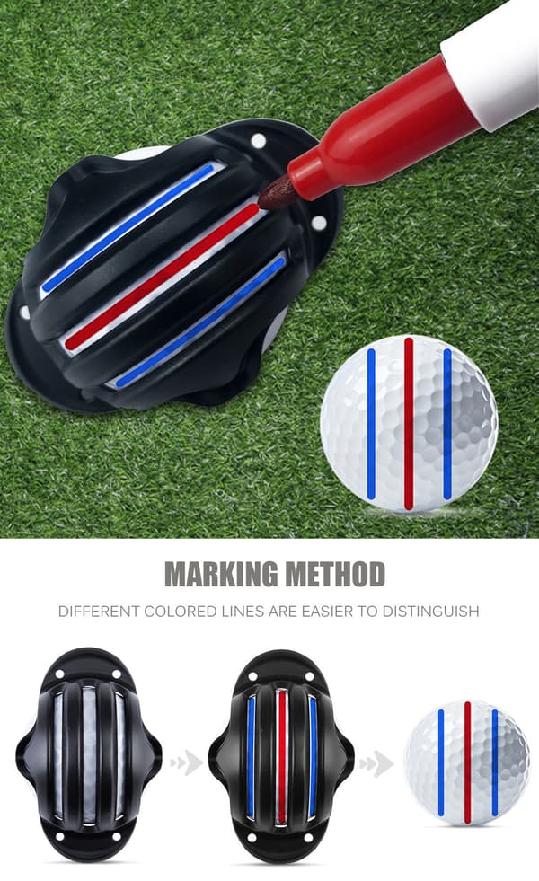 3-pack golfbollsmarkörer, markörer, golfutrustning